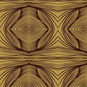 Optical Waves- chocolate on gold 12x12 (large scale)