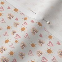 Hearts, sunshine and rainbows/ tiny / valentines for kids, baby, childrenswear and pets