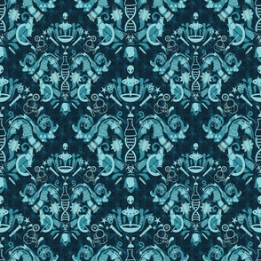 Damask - I Love Science and Aliens -  All Blue version