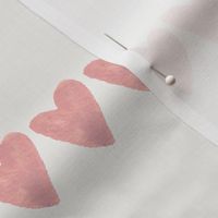 Pink heart stripe - valentines large
