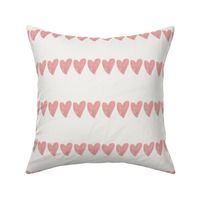 Pink heart stripe - valentines large