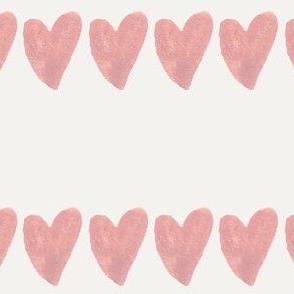 Pink heart stripe - valentines large