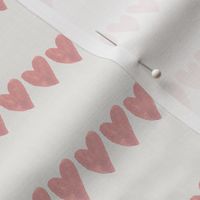 Pink heart stripe - valentines medium