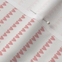 Pink heart stripe - valentines small