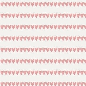 Pink heart stripe - valentines small