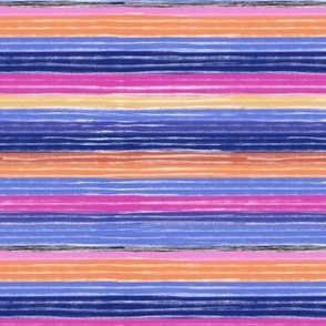 Horizontal chalky periwinkle and purple stripes 6” repeat
