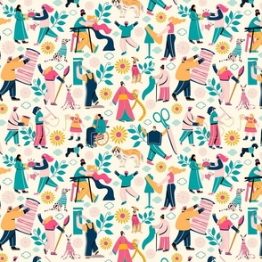 Spoonflower Community (no text) 12"x10" repeat