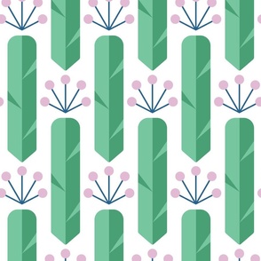 Palm Leaf and Cactus Flower