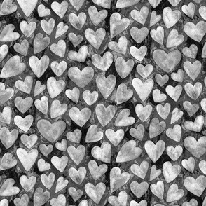 Hearts of Love black and white small scale