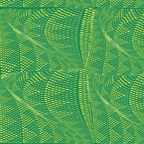 Lg Warped Dotted Triangles on Green by DulciArt,LLC