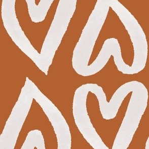 Terracotta Hearts - valentines XL