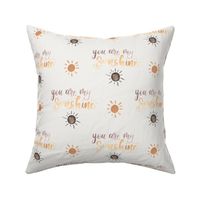 You are my sunshine valentines watercolor medium, gender neutral yellow and brown for kids and baby