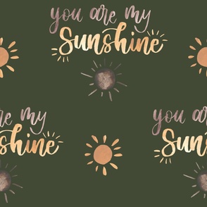 You are my sunshine valentines olive XL