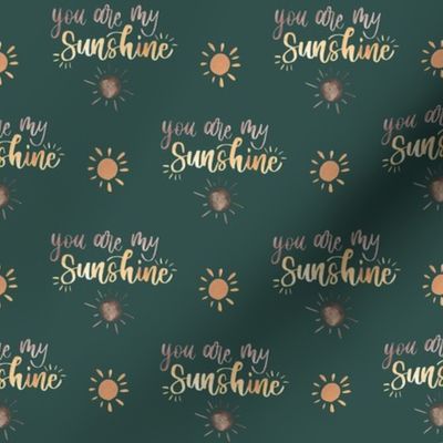 You are my sunshine valentines teal small