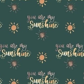 You are my sunshine valentines teal small