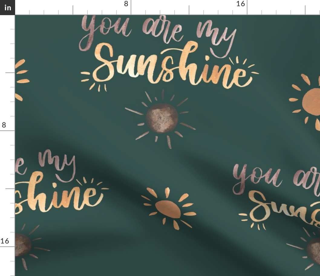 You are my sunshine valentines teal large