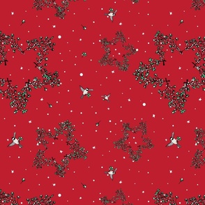 Christmas stars red