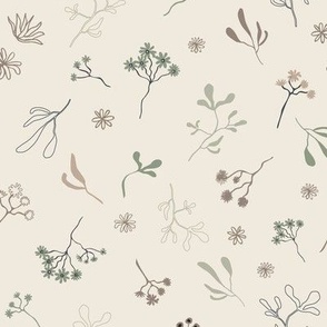 Alpine Wildflowers {cream} ~ small