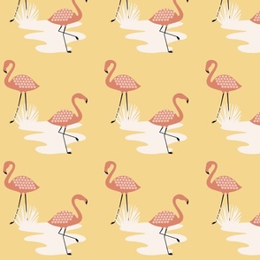 Flamingos-yellow-small