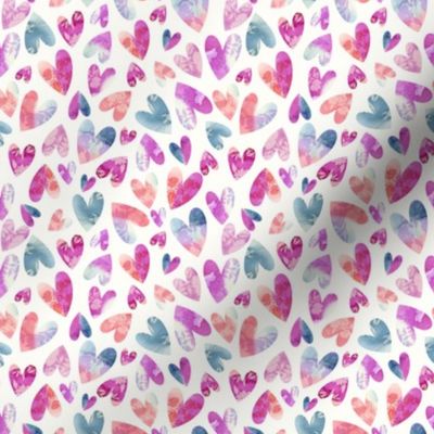( small ) Colorful floral, love, hearts