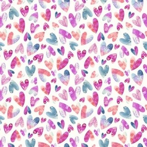 ( small ) Colorful floral, love, hearts