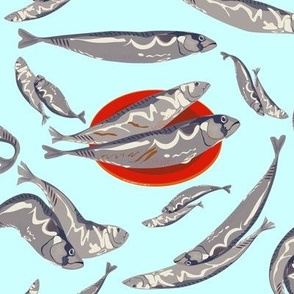 Mackerel fish large scale