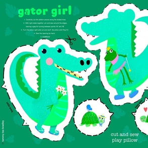 Gator Girl Play Pillow