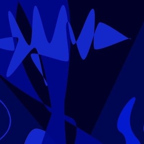 dark cobalt blue black graphic trees graphic abstract 