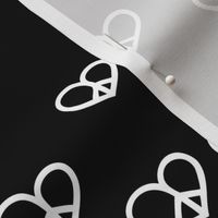 Fat love and peace minimalist freehand boho hearts hippies sign monochrome black and white