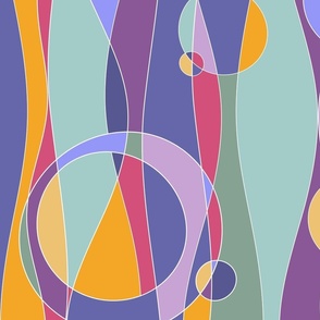 magical waves - very peri abstract curves  - very peri color palette
