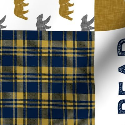 BEAR LAKE wholecloth || navy gold grey (90) C21