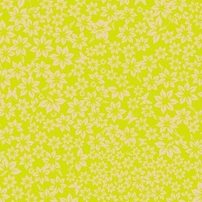 Ditzy spring Flowers mint chartreuse