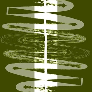 moss green white modern abstract brush stroke squiggle