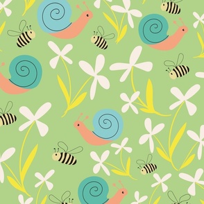 Spring fabric - green