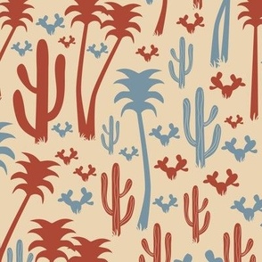 Desert Cactus Palm Trees