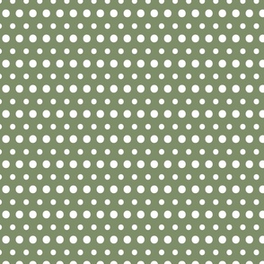 Polka dots on Sage #7D8E67