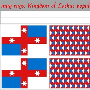 mug rugs: Kingdom of Lochac (SCA)