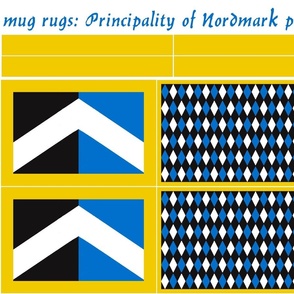 mug rugs: Principality of Nordmark (SCA)