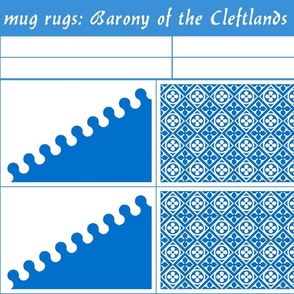 mug rugs: Barony of the Cleftlands (SCA)