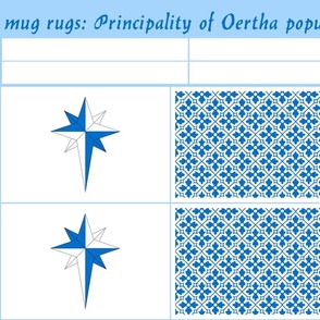 mug rugs: Principality of Oertha (SCA)