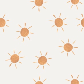 Suns, watercolor sunshine, wallpaper, sunny, happy, nursery, baby, nursery wallpaper, large