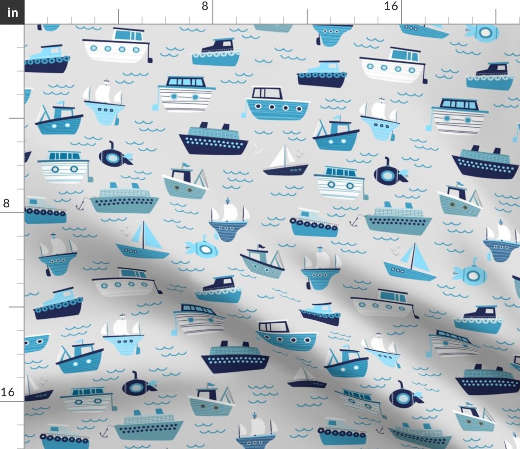 Boaty Boat Boats - Blue