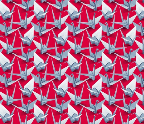 Paper Cranes - red
