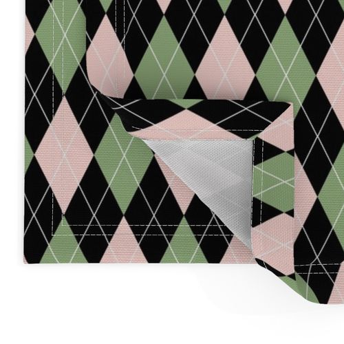 Preppy Argyle Pink Green Black