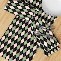 Preppy Argyle Pink Green Black