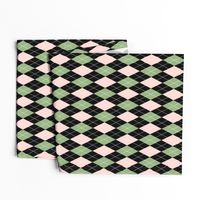 Preppy Argyle Pink Green Black