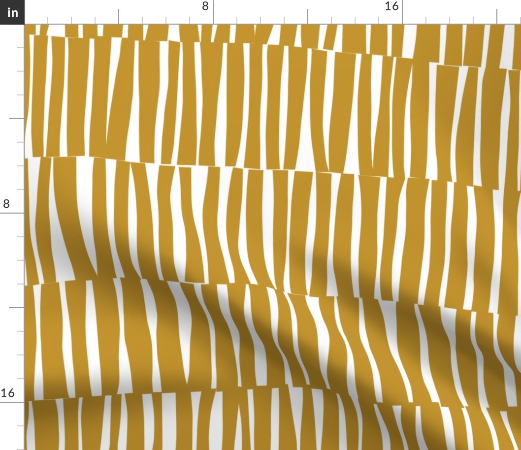 Tatami - Paper Cut Out Geometric - Mustard - Large Scale