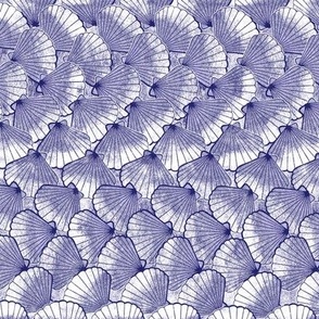 Perwinkle Violet Blue Clam Shells 