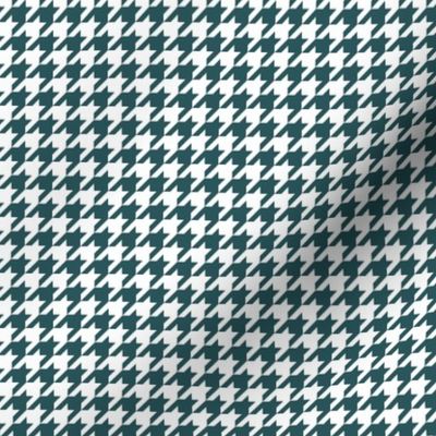 Small Houndstooth, Spruce & White