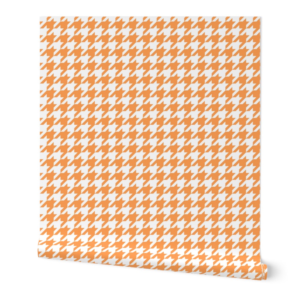 Small Houndstooth, Creamsicle Orange